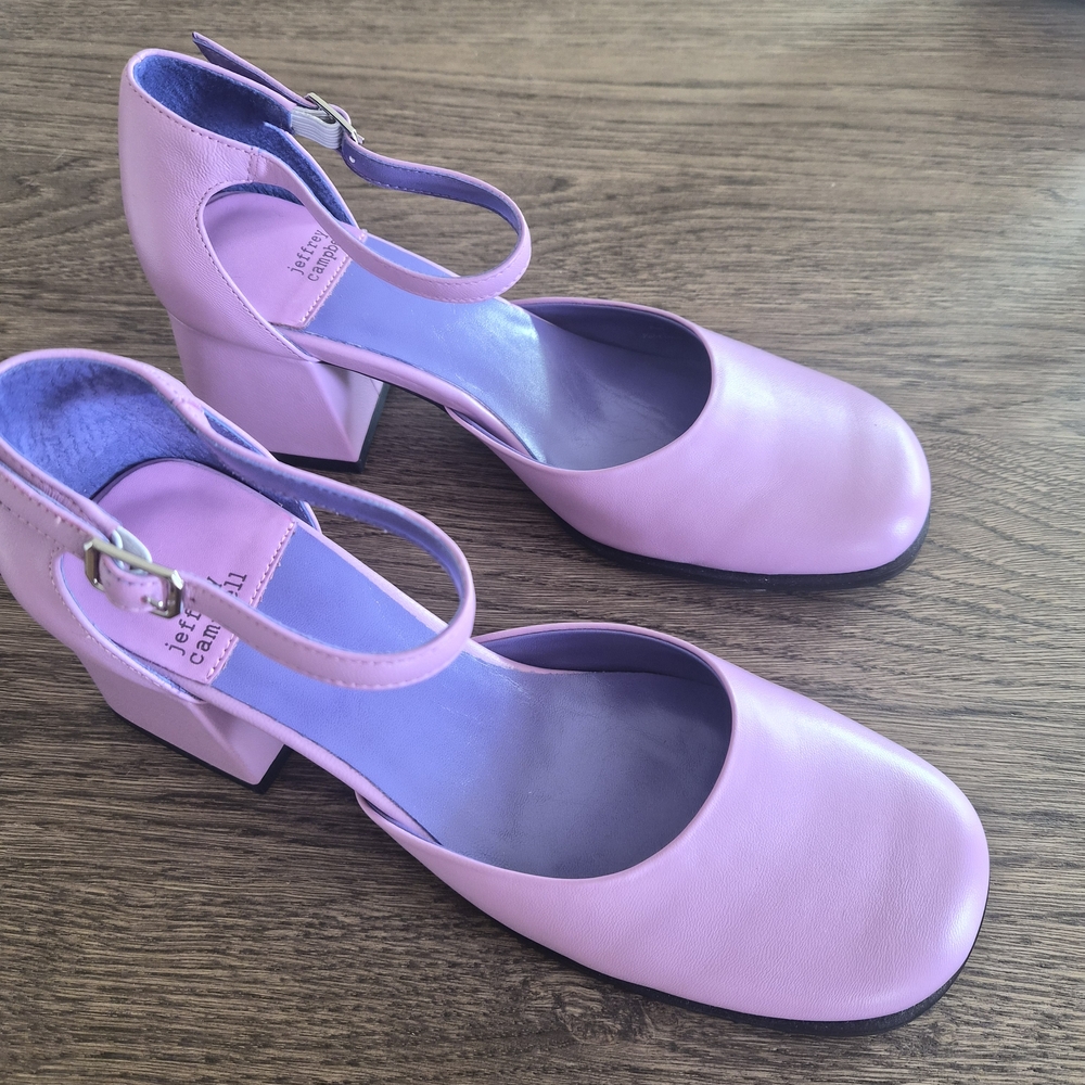 Jeffrey Campbell Purple Block Heel Shoes - Picture 6 of 6
